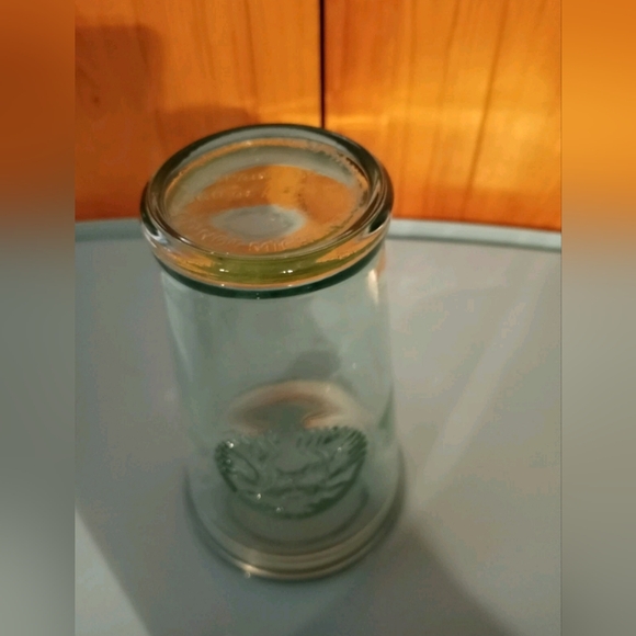 Starbucks Green Recycled Glass Tumbler with lid  Mermaid/Siren Logo 16 oz Spain - Picture 4 of 5
